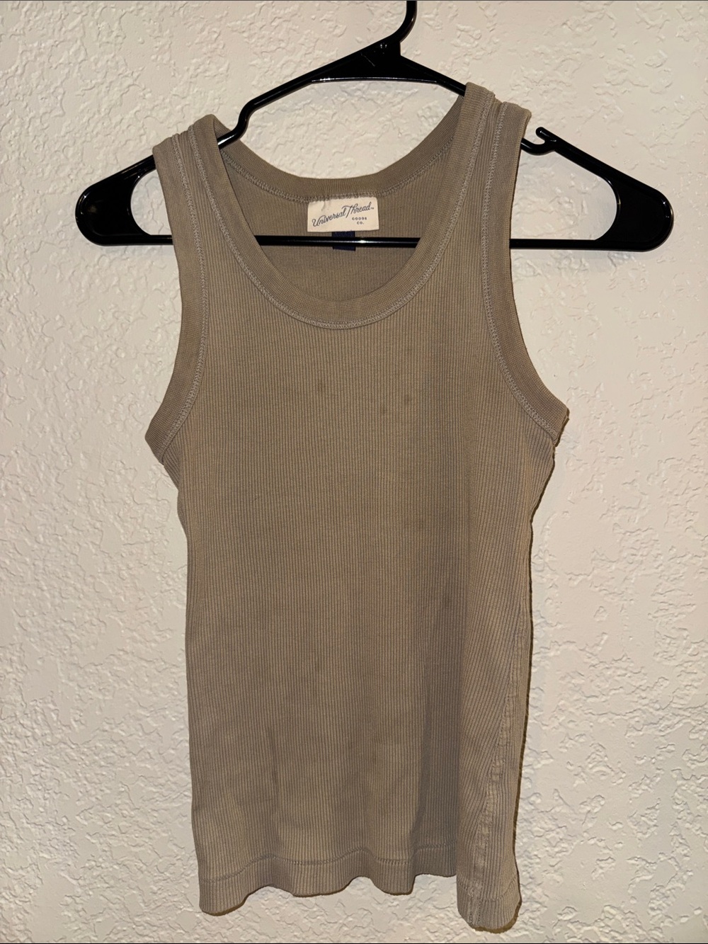 Universal Thread Ribbed Tank Top - Taupe